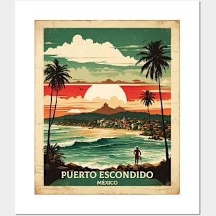 Puerto Escondido Oaxaca Mexico Vintage Tourism Travel Posters and Art